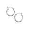 10k White Gold Polished Hoop Earrings (15 mm)